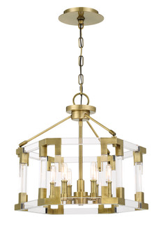 Prima Vista Six Light Convertible Semi Flush / Pendant in Aged Antique Brass (29|N7355-790)