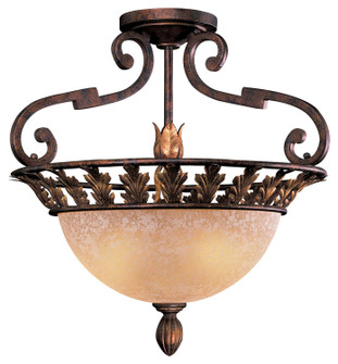 Zaragoza Three Light Semi Flush Mount in Golden Bronze (29|N6241-355)