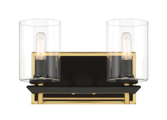 Sable Point Two Light Bath Bar in Sand Coal With Honey Gold Acce (29|N1852-707)