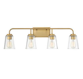 Mbath Four Light Bathroom Vanity Light in Natural Brass (446|M80045NB)