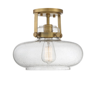 One Light Semi-Flush Mount in Natural Brass (446|M60064NB)