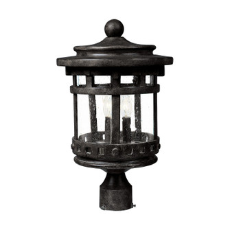Santa Barbara DC Three Light Outdoor Pole/Post Lantern in Sienna (16|3136CDSE)