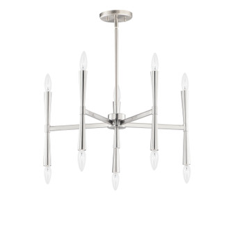 Rome Ten Light Chandelier in Satin Nickel (16|24625SN)