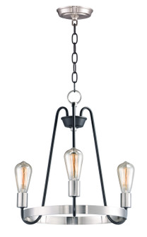 Haven Three Light Chandelier in Black / Satin Nickel (16|11733BKSN)