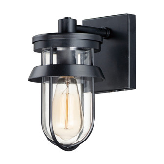 Breakwater One Light Outdoor Wall Lantern in Black (16|10265CLBK)