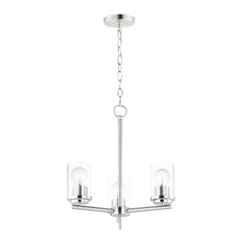 Corona Three Light Chandelier in Satin Nickel (16|10203CLSN)