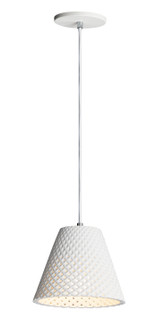 Woven One Light Pendant in White (16|10144WT)