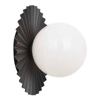 Modern Ruff One Light Wall Sconce/Ceiling Mount in Black (423|WX83101BKOP)
