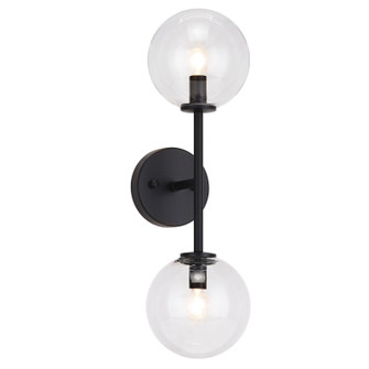 Novo Two Light Wall Sconce (423|W81702BKCL)