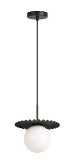 Modern Ruff One Light Pendant in Black (423|C83101BKOP)