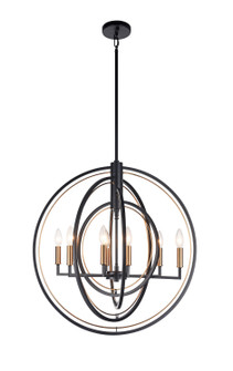 Odyssey Eight Light Chandelier in Black (423|C78608BK)