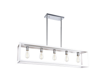 Flare Five Light Chandelier in White (423|C76005WH)