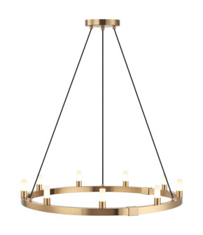 Cascadian Nine Light Chandelier in Aged Gold Brass (423|C75209AG)