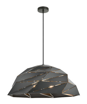 Riku Three Light Pendant in Dark Grey (423|C72721DG)