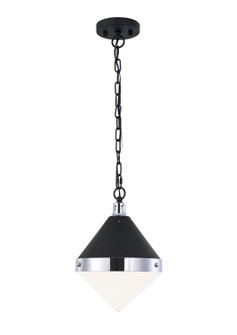 Sphericon One Light Pendant in Matte Black & Chrome (423|C72201CHOP)