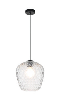 Quilted Gem One Light Pendant in Matte Black (423|C68103CL)