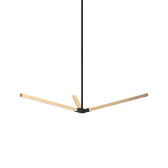 Asterisk LED Pendant in Matte Black +Aged Gold Brass (423|C66813MBAG)