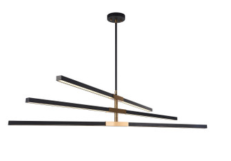 Lineare LED Pendant in Matte Black & Aged Gold Brass (423|C64769MBAG)