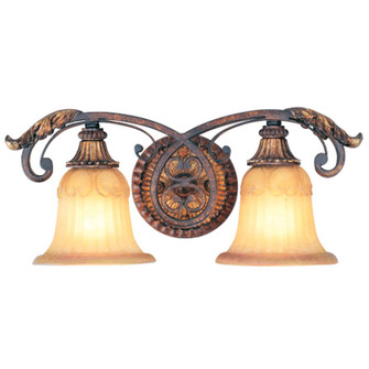 Villa Verona Two Light Bath Vanity in Hand Applied Verona Bronze w/ Aged Gold Leafs (107|8552-63)