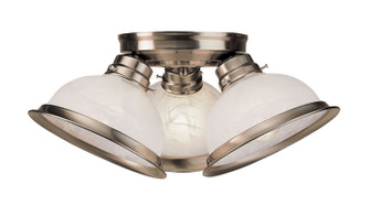 Home Basics Three Light Ceiling Mount in Brushed Nickel (107|8108-91)