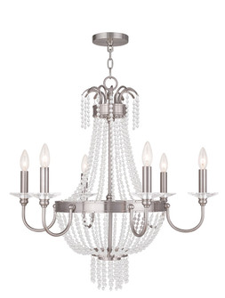 Valentina Six Light Chandelier in Brushed Nickel (107|51846-91)