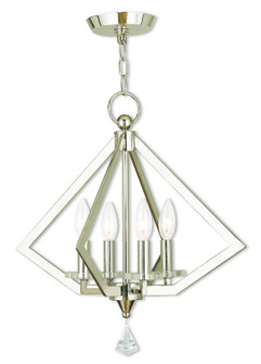 Diamond Four Light Mini Chandelier in Polished Nickel (107|50664-35)