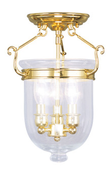 Jefferson Three Light Ceiling Mount in Polished Brass (107|5061-02)