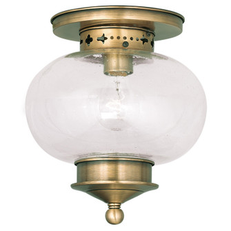 Harbor One Light Ceiling Mount in Antique Brass (107|5036-01)