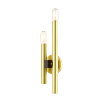 Helsinki Two Light Wall Sconce in Satin Brass w/ Bronzes (107|49992-12)