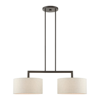 Monroe Two Light Linear Chandelier in English Bronze (107|49292-92)