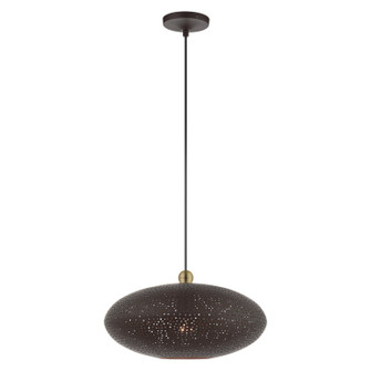 Dublin One Light Pendant in Bronze w/ Antique Brasss (107|49102-07)