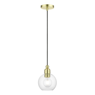 Downtown One Light Mini Pendant in Satin Brass (107|48971-12)