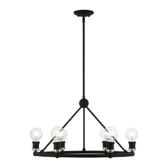 Lansdale Six Light Chandelier in Black w/Brushed Nickel (107|47166-04)