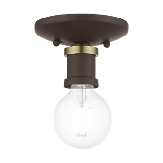 Lansdale One Light Flush Mount in Bronze w/Antique Brass (107|47160-07)