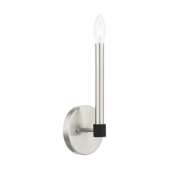 Karlstad One Light Wall Sconce in Brushed Nickel w/ Blacks (107|46881-91)