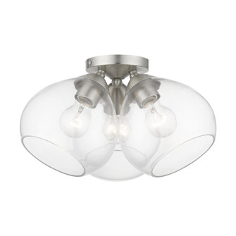 Catania Three Light Semi-Flush Mount in Brushed Nickel (107|46502-91)