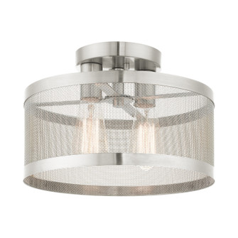 Industro Two Light Semi Flush Mount in Brushed Nickel (107|46217-91)