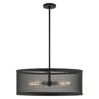 Industro Five Light Chandelier in Black w/ Brushed Nickels (107|46215-04)