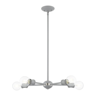 Lansdale Five Light Chandelier in Nordic Gray w/ Brushed Nickels (107|46135-80)