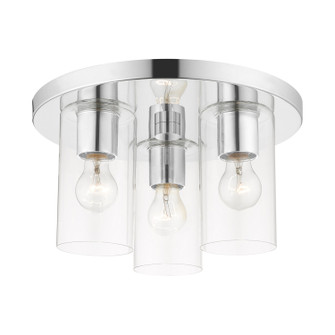 Zurich Three Light Flush Mount in Polished Chrome (107|45472-05)