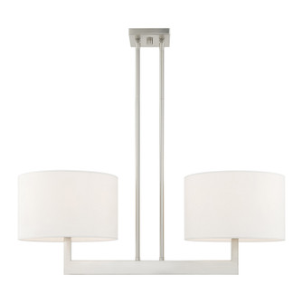 Hayworth Two Light Linear Chandelier in Brushed Nickel (107|42403-91)