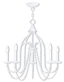 Alessia Five Light Chandelier in Antique White (107|40795-60)