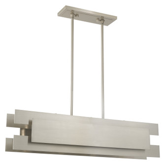 Varick Four Light Linear Chandelier in Brushed Nickel (107|40694-91)