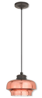 Hand Blown Art Glass Mini Pendants One Light Mini Pendant in English Bronze (107|40631-92)