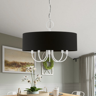 Huntington Five Light Pendant in White (107|40115-03)