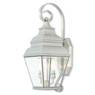 Exeter Two Light Outdoor Wall Lantern in Brushed Nickel (107|2591-91)