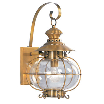 Harbor One Light Outdoor Wall Lantern in Flemish Brass (107|2222-22)