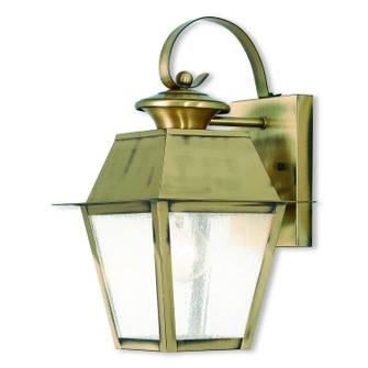 Mansfield One Light Outdoor Wall Lantern in Antique Brass (107|2162-01)