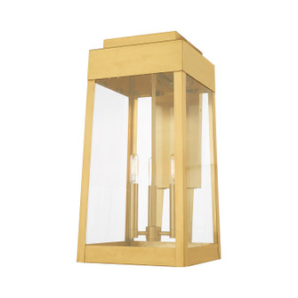 Oslo Three Light Outdoor Wall Lantern in Satin Brass (107|20858-12)