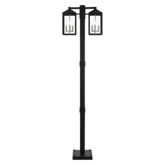 Nyack Six Light Outdoor Post Light in Black w/ Brushed Nickel Cluster and Stainless Steel Post (107|20599-04)